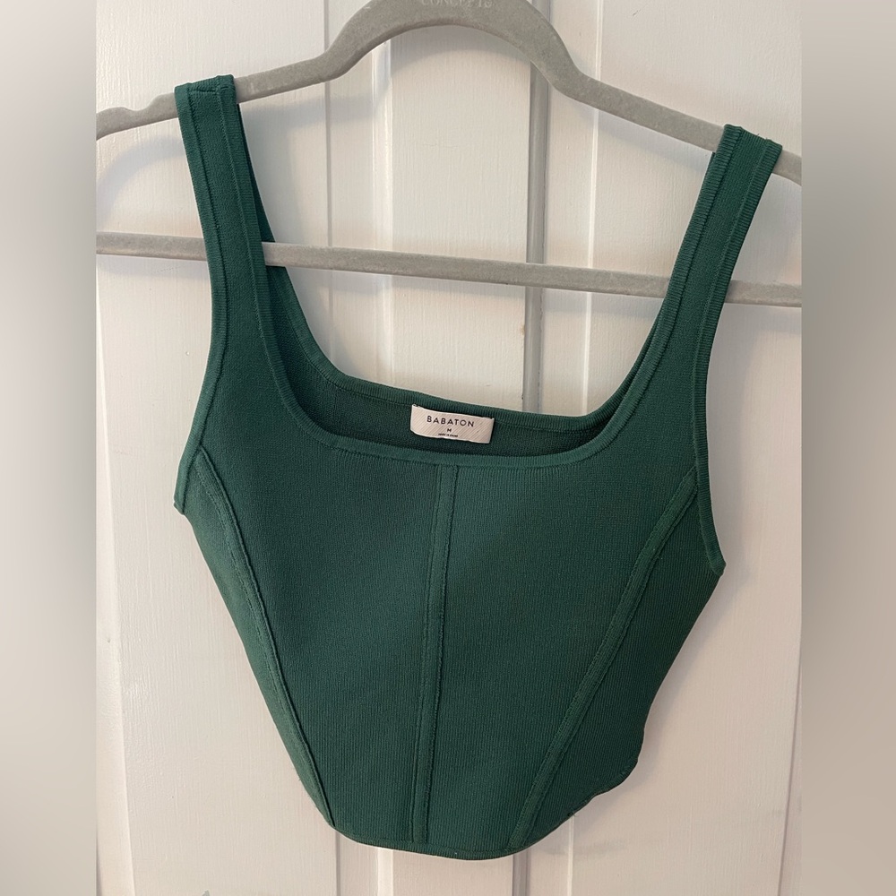 Babaton/Aritzia green top